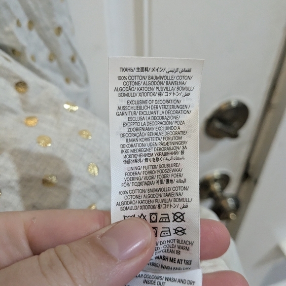 Mini Boden Cream Dress with Gold Dots - Picture 6 of 6